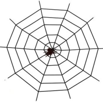 Halloweeni fekete pókháló dekor 150cm kép