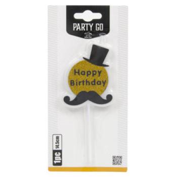Happy Birthday gyertya 14 cm kép
