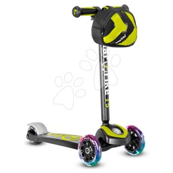 Háromkerekű roller világító kerekekkel és hátizsákkal T5 Green smarTrike állítható kormánnyal 20 kg teherbírással kép