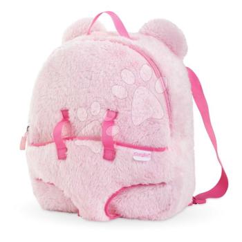 Hátizsák babahordozóval Pink Plush Baby Doll Carrier Backpack Corolle 30 cm játékbabának állítható vállpánttal kép