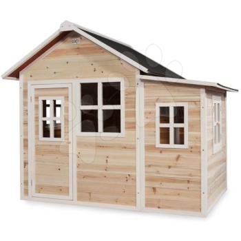 Házikó cédrusból Loft 150 Natural Exit Toys tágas vízhatlan tetővel natúr kép