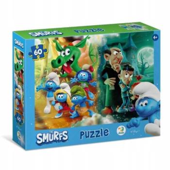 Hupikék törpikék puzzle 32x23cm Sárkány 60 darabos kép