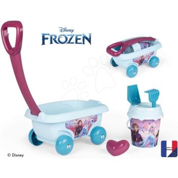 Húzható kiskocsi Frozen Garnished Beach Cart Smoby vödör szettel 18 hó kép