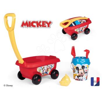 Húzható kiskocsi Mickey Garnished Beach Cart Smoby vödör szettel 18 hó kép