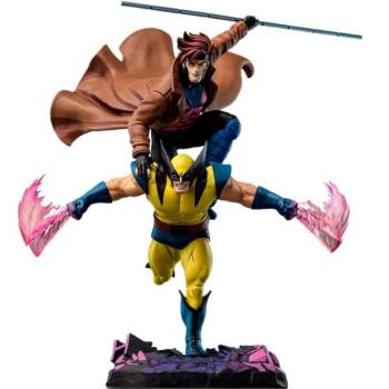 Iron Studios X-Men ' 97 - Gambit & Wolverine Deluxe Art Scale 1/10 Szobor kép