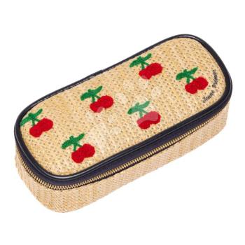 Iskolai tolltartó Pencil Box Raffia Cherry Jeune Premier ergonomikus luxus kivitel 22*7 cm kép