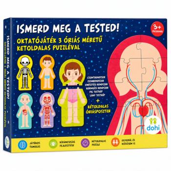 Ismerd meg a tested - Készségfejlesztő oktató játék, óriás méretű kétoldalas puzzleval (BBMJ) (FX) kép