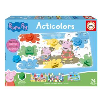 Ismerkedem a színekkel és formákkal Peppa Pig Acticolors Baby Games Educa 44 beillesztős elem 8 képpel 24 hó-tól kép