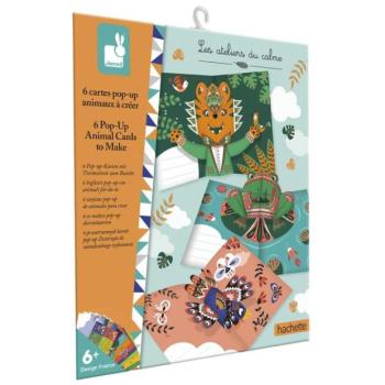 Janod Atelier Mini Origami Állatos Képeslap Készlet 6 éves kortól kép
