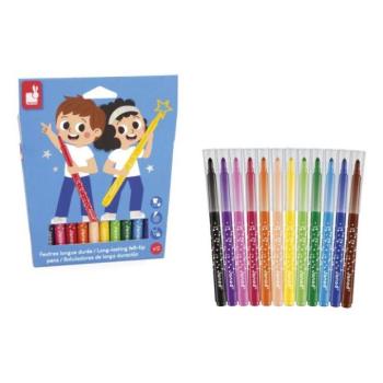 Janod Colorino Gyerek filctollak 12 színben kép