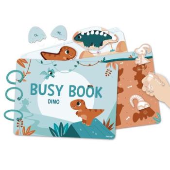 Janod Dino Busy Book interaktív könyv tevékenységekkel 3 éves kortól kép