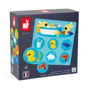 Janod Duonimo Játék Bingo Lottó Ház 24 db kép