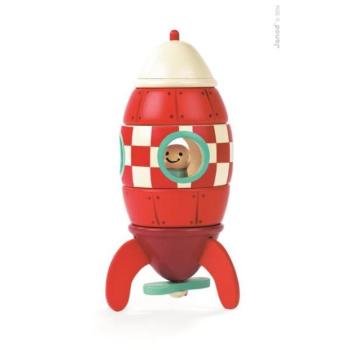 Janod Fa mágneses rakéta Kit Magnet 16 cm 9 db