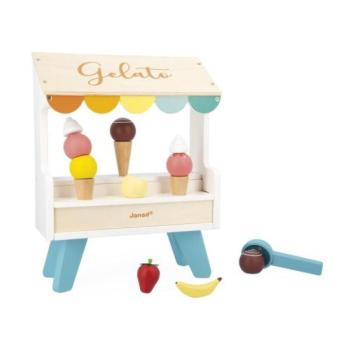Janod Fa wooden ice cream stand with magnetic ice cream
