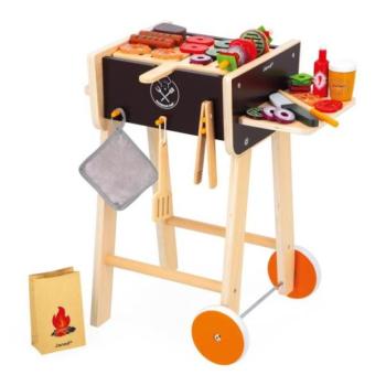 Janod Főzünk és sütünk Fa Barbecue Grill tartozékokkal
