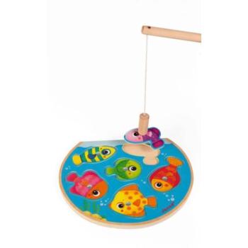 Janod Horgászat 6 db-os beillesztős puzzle kép