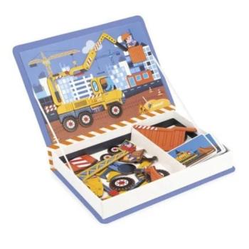 Janod Magnetibook Építkezésen Mágneses könyv gyerekeknek kép