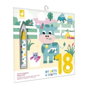 Janod My arts&crafts Mini Bársonyos színezők Farm 18 hónapos kortól kép