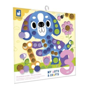 Janod My arts&crafts Mini Kerek matricák Kutyus és barátai 3 éves kortól kép