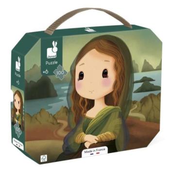 Janod Puzzle bőröndben Művészeti Leonardo da Vinci 100 db kép