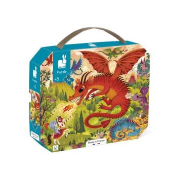Janod Puzzle bőröndben Sárkány Királyság 54 db kép
