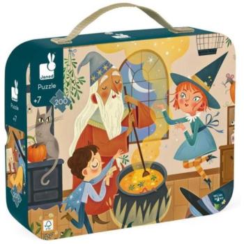 Janod Puzzle bőröndben Varázslatos iskola 200 db kép