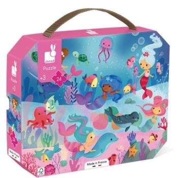 Janod Puzzle Tengeri sellők bőröndben 24 db kép