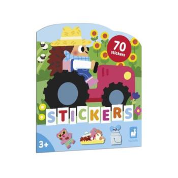 Janod Stickers Füzet mintákkal és matricákkal Farm 70 db kép