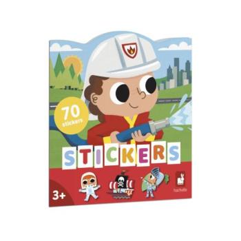 Janod Stickers Füzet sablonokkal és matricákkal Kaland 70 db kép