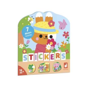 Janod Stickers Füzet sablonokkal és matricákkal Vidék kép