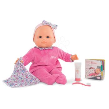 Játékbaba Eloise Pink szundihoz készül Mon Grand Poupon Corolle 36 cm kék pislogó szemekkel és 4 kiegészítővel 24 hó-tól kép
