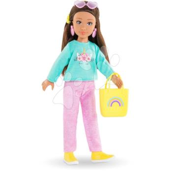 Játékbaba Luna Shopping Set Corolle Girls hosszú barna haj 28 cm 6 kiegészítő 4 évtől kép
