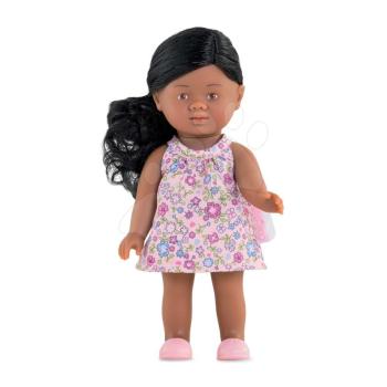 Játékbaba Mini Corolline Rosaly Les Trendies Corolle 20 cm barna szemekkel és lila virágos ruhában 3 évtől kép