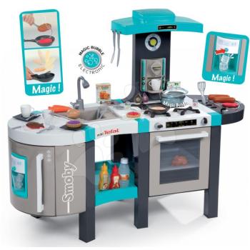 Játékkonyha elektronikus Tefal French Touch Bubble Smoby 46 kiegészítővel 311206 türkiz kép