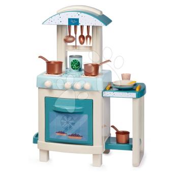 Játékkonyha Gourmet Kitchen Vert Azur Écoiffier 16 kiegészítővel réz edényekkel 18 hó-tól kép