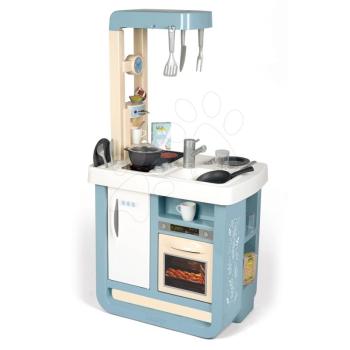 Játékkonyha hanggal Bon Appetit Kitchen Grey Smoby sütővel hűtővel és 23 kiegészítővel kép