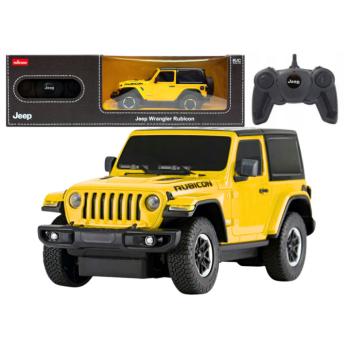 JEEP Wrangler JL Rubicon 1:24 sárga RC távirányítós terepautó kép