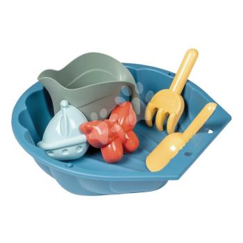 Kagyló homokozó locsolókannával Mini Sand Pit Life Smoby lapáttal gereblyével 35 cm kis terekbe 18 hó-tól kép