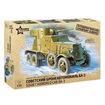 Katonai 3546 modellkészlet - BA-3 páncélozott autó (újbóli kiadás) (1:35) kép