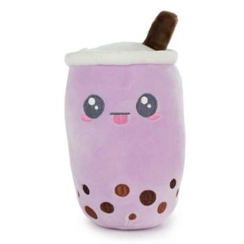 KAWAII BUBBLE TEA lila plüss játék 22cm kép