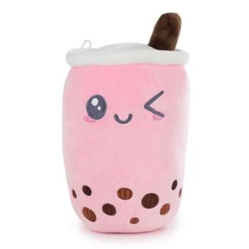 KAWAII BUBBLE TEA rózsaszín plüss játék 22cm