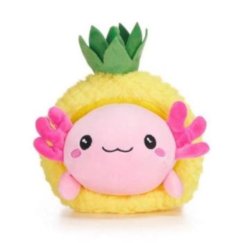 KAWAII FRUITS Axolotl ananászban plüss játék 25cm kép