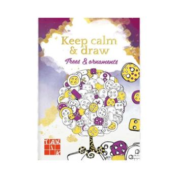 Keep calm & draw kreatív mandala színezők - Trees and ornaments kép