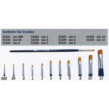 Kefe Synthetic Flat 51222 - lapos szintetikus kefe (00 méret) kép