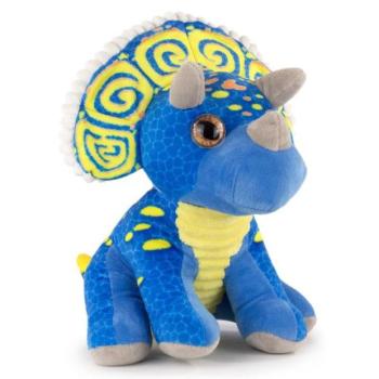 Kék plüss triceratops dinoszaurusz játék 27cm kép