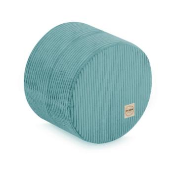 Kerek puff a padlóra, kordbársony kék Ø 40 × 30 cm kép