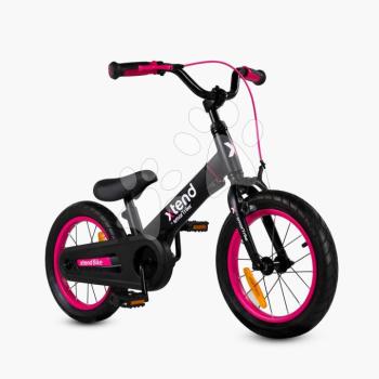Kerékpár és tanulóbicikli 2in1 Xtend Bike Pink smarTrike bővíthető magnézium váz állítható magasságú üléssel és kormánnyal első fékkel 3-7 éves korig kép