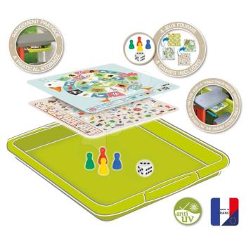 Készlet 4 társasjáték piknik asztalhoz Games Drawer Set Smoby fiókban 3-6 éves korosztálynak kép