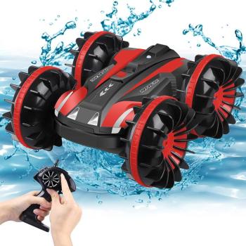 Kétéltű RC kaszkadőrautó OFF ROAD - vízben is irányítható, átfordul, körbe fordul (BBJ) kép