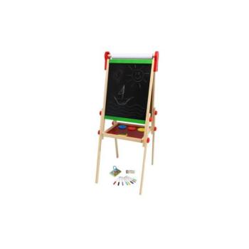 Kétoldalas mágneses tábla fa fekete/fehér 35x43cm papírtekercsel kiegészítőkkel kép